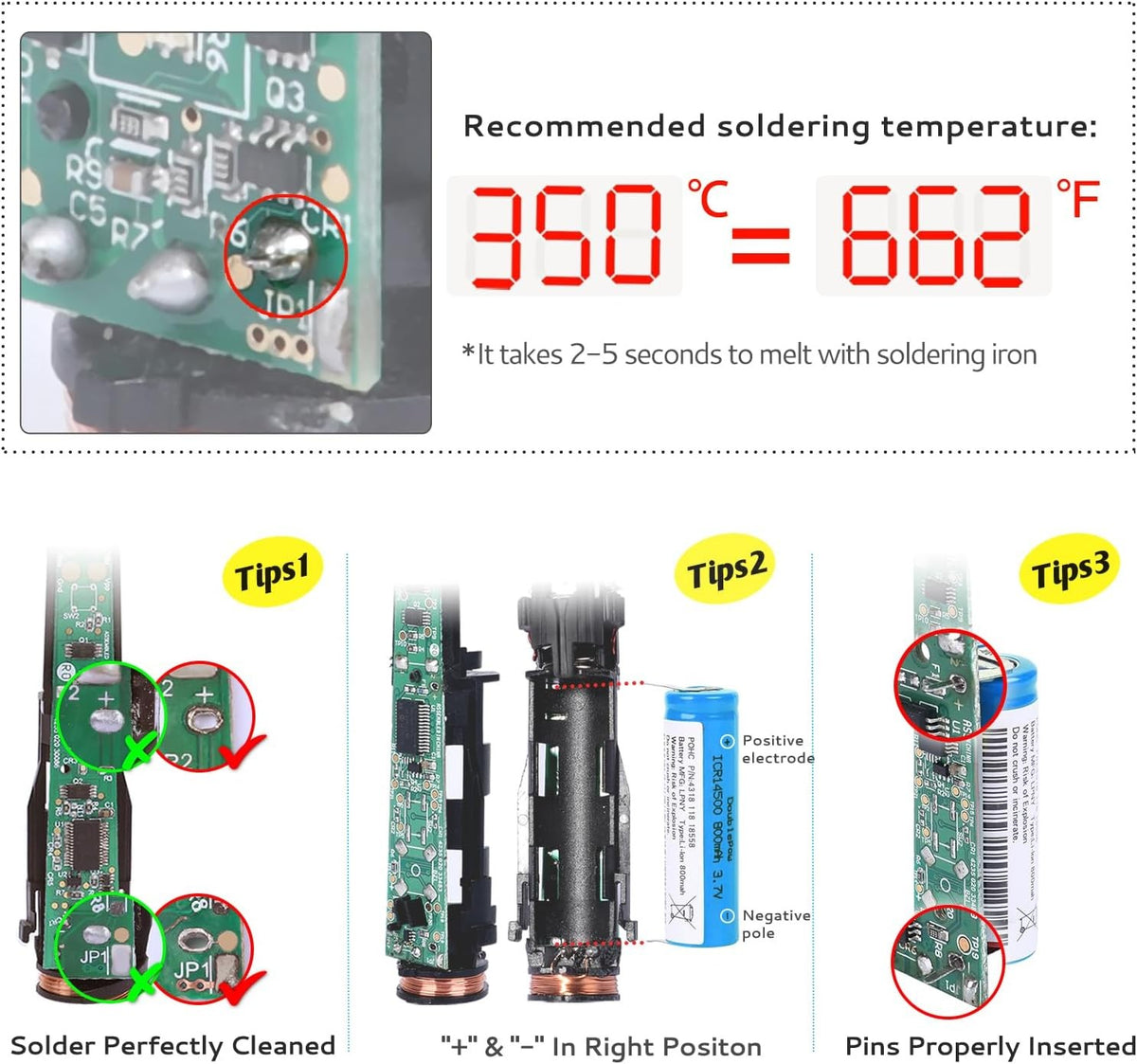 Rechargeable Electric Toothbrush Battery 800mAh for Philips HX Series