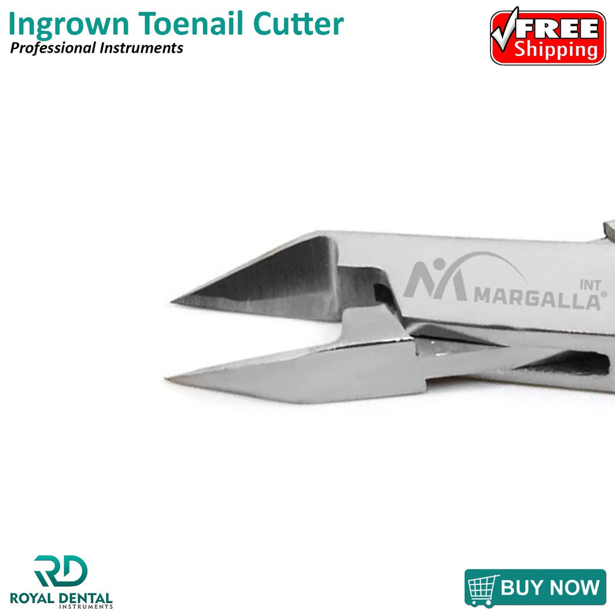 Stainless Steel Toe Nail Clipper for Ingrown and Thick Nails - Wide Jaw Cutter