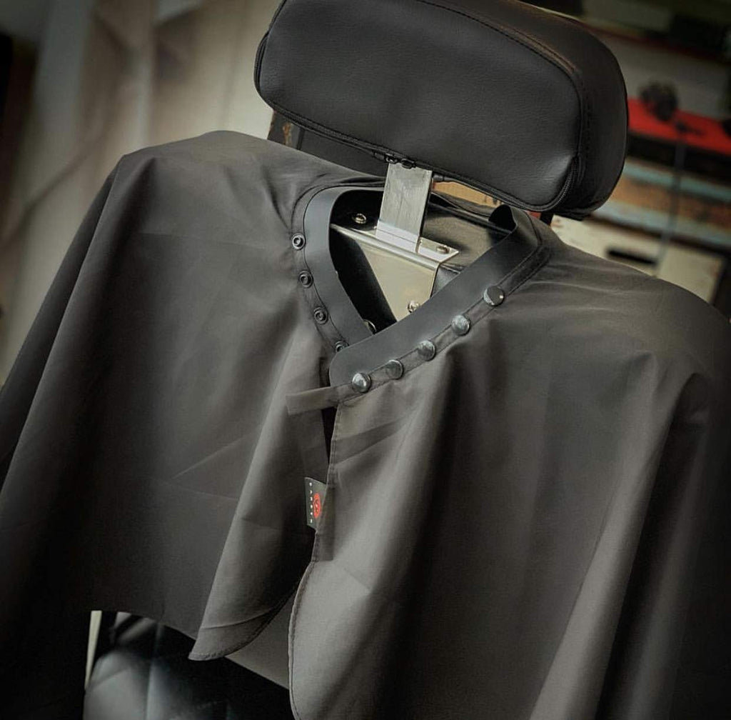 Professional Hair Cutting Cape with Snap Closure 50x58 Inch Waterproof Black White