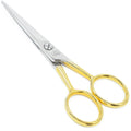 4.5-Inch Gold Plated Professional Hair Scissors for Barbers and Stylists