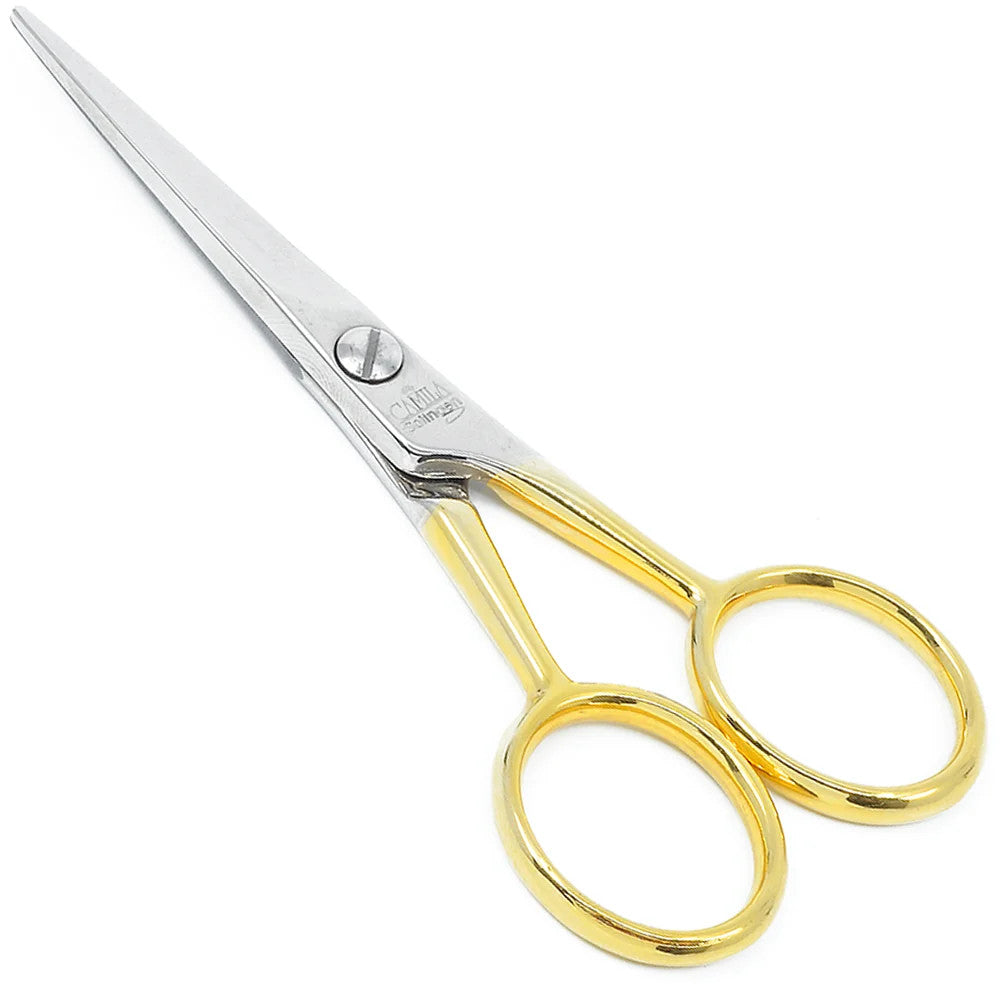 4.5-Inch Gold Plated Professional Hair Scissors for Barbers and Stylists