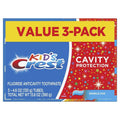 Kids Fluoride Cavity Protection Toothpaste 4.6 Oz Pack of 3 - Enamel Safe & Sugar-Free