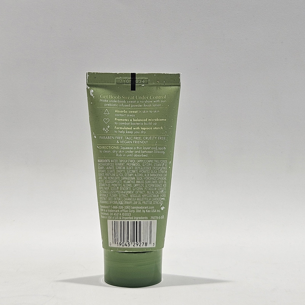 Underboob Sweat Shield Deodorant Lotion Unscented 2.5 oz - Body Protection