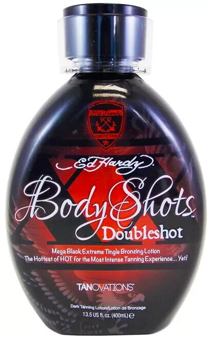 Ed Hardy Body Shots Double Shot Tanning Lotion with Bronzer & Tingle
