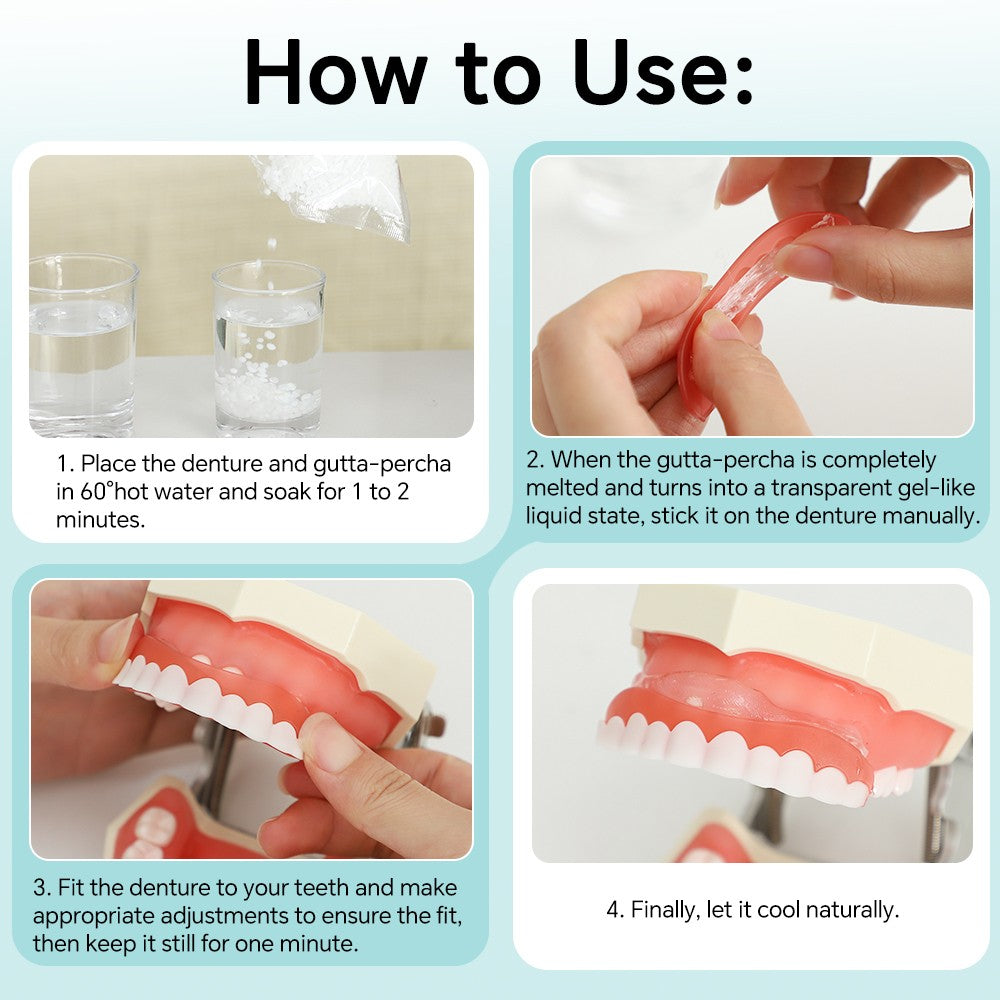 DIY Denture Silicone Reline Kit - Complete Set for Upper & Lower Teeth