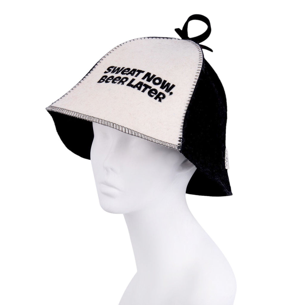Felt Sauna Hat Natural Wool Russian Banya Headcover - Breathable & Insulating