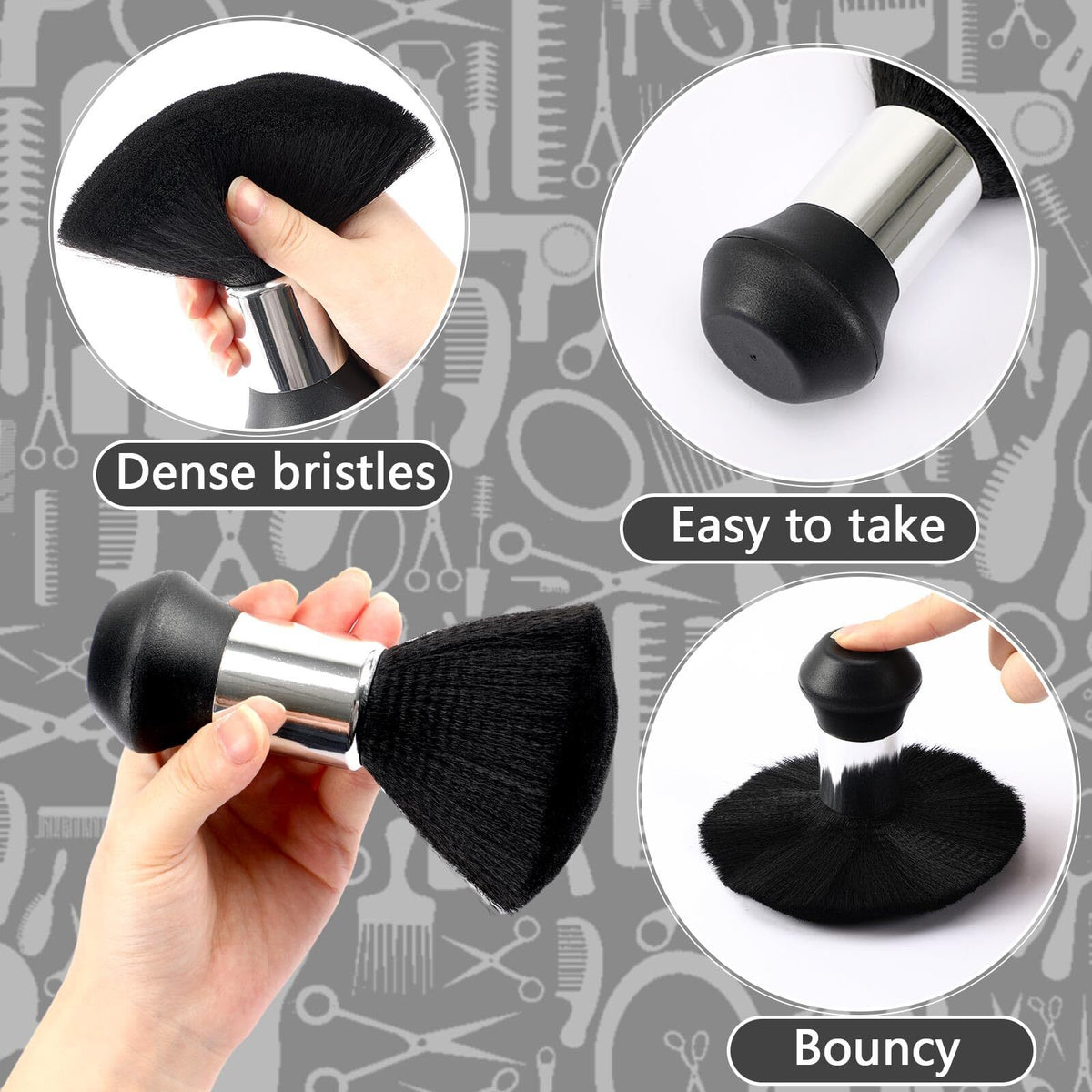 Professional Hair Cutting Cape with Adjustable Neck & Dust Brush for Salons