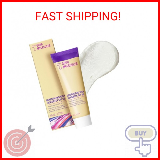 Mineral Zinc Oxide Face Sunscreen SPF 30 - Hydrating, Fragrance-Free, No White Cast