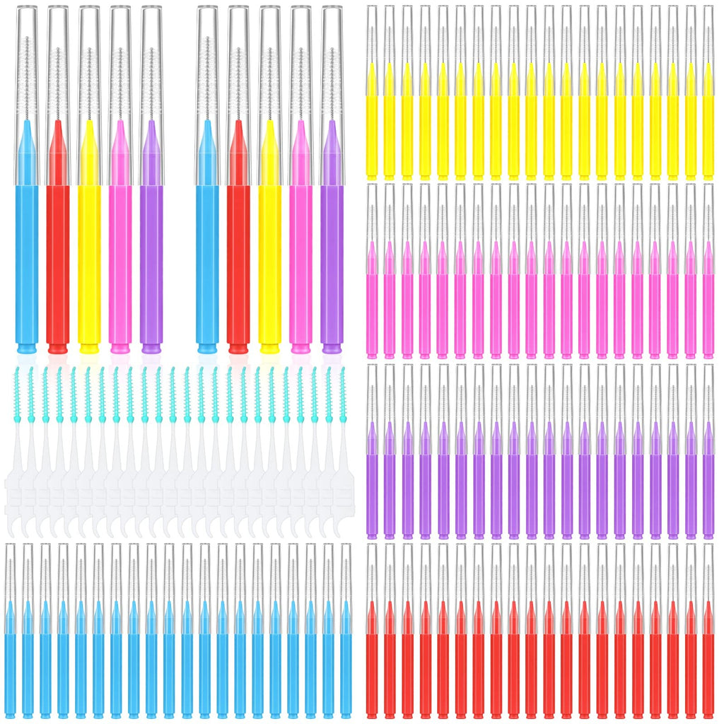 Interdental Brushes for Braces - 300 Pack Multi-Size Oral Care Set