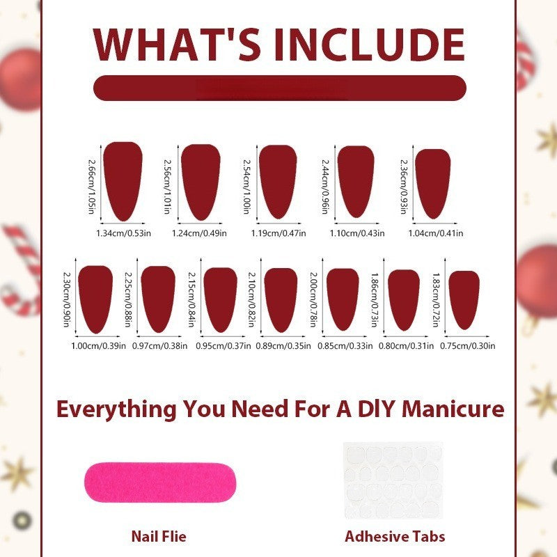 48Pcs Kawaii Press-On Nails with 3D Strawberries & Gradient Tips - Fake Nails