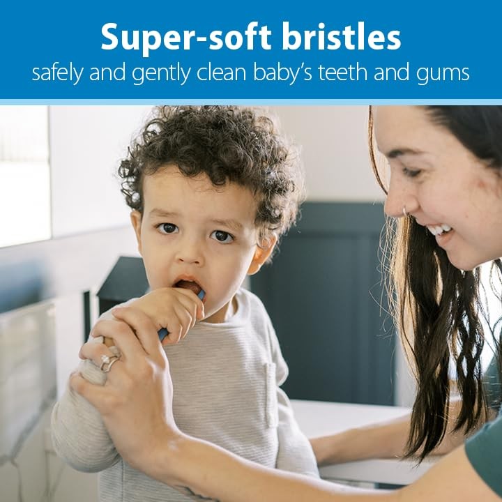 Infant-to-Toddler Training Toothbrush Set - 4 Pack, Soft Bristles, BPA Free, Fun Colors
