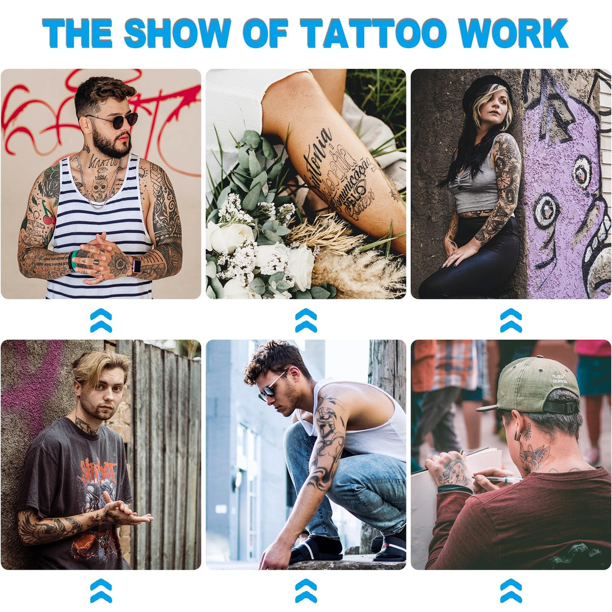 3mm Tattoo Practice Kit - 13Pcs Fake Skin & Stencil Paper Set for Training