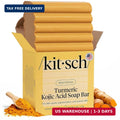 Kojic Acid & Turmeric Soap Bar - Brightening Hydrating Face & Body Wash - 4 oz