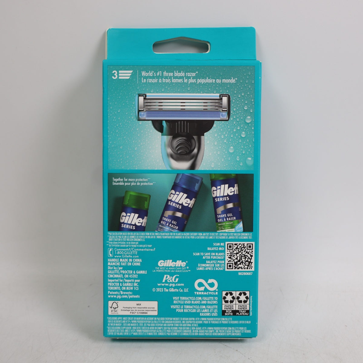 2 Pack Men’s Razor Handle & Blade Refills for Gillette Mach3