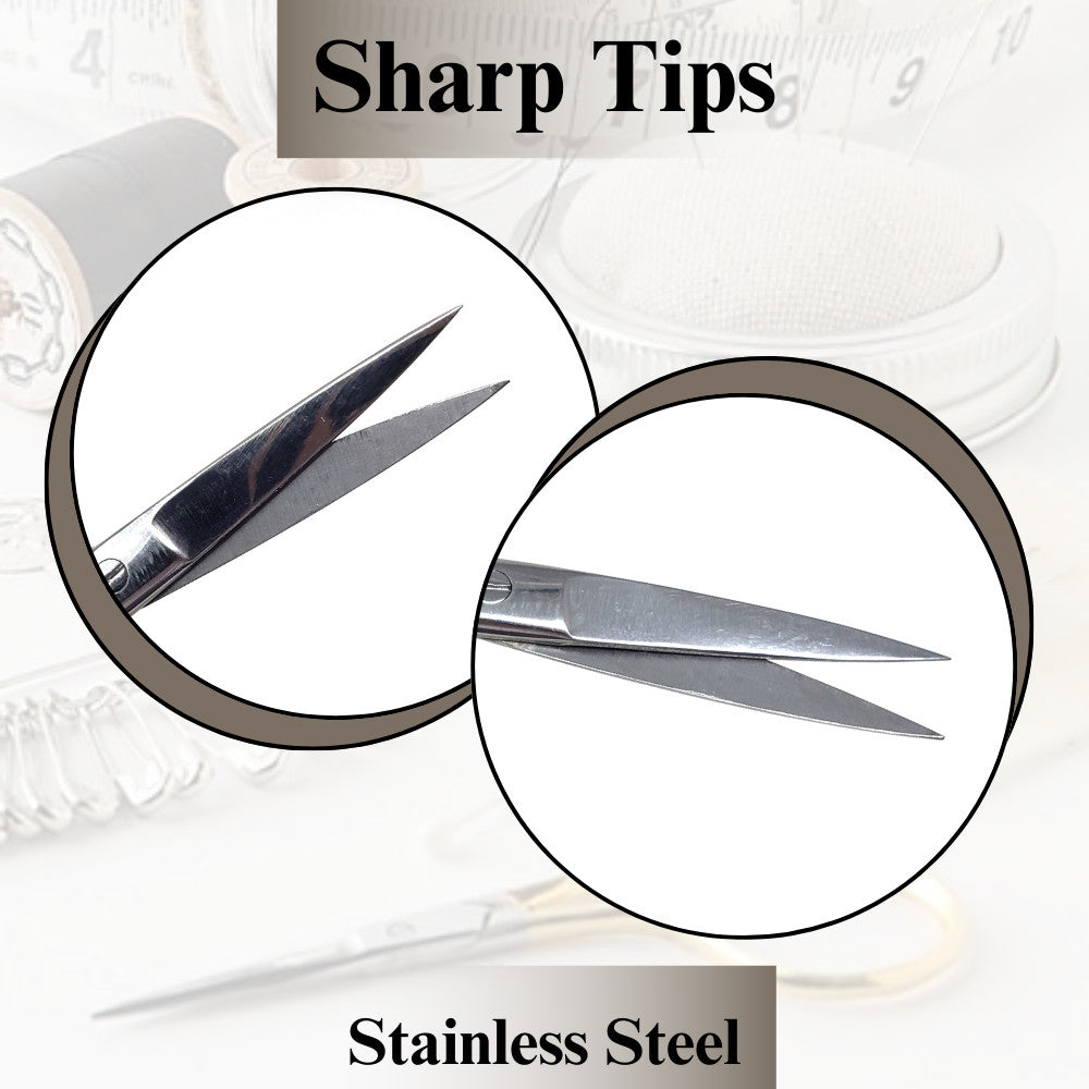 4.5-Inch Stainless Steel Salon Scissors for Nail, Eyebrow & Hair Grooming