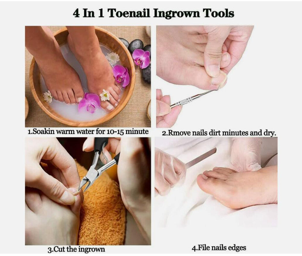 Toenail Clippers for Thick and Ingrown Nails - Precision Control, Stainless Steel