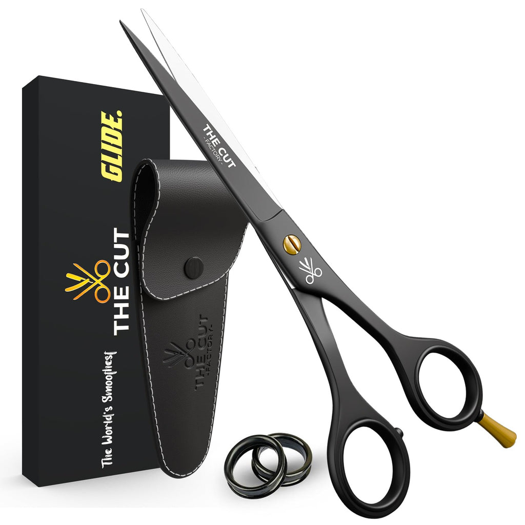Professional Hair Scissors 6.5 Inch Matte Black Barber Shears for Salon & Home