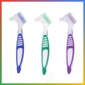 Denture Toothbrush Set - Soft Bristles, Ergonomic Handle, 3 Pack