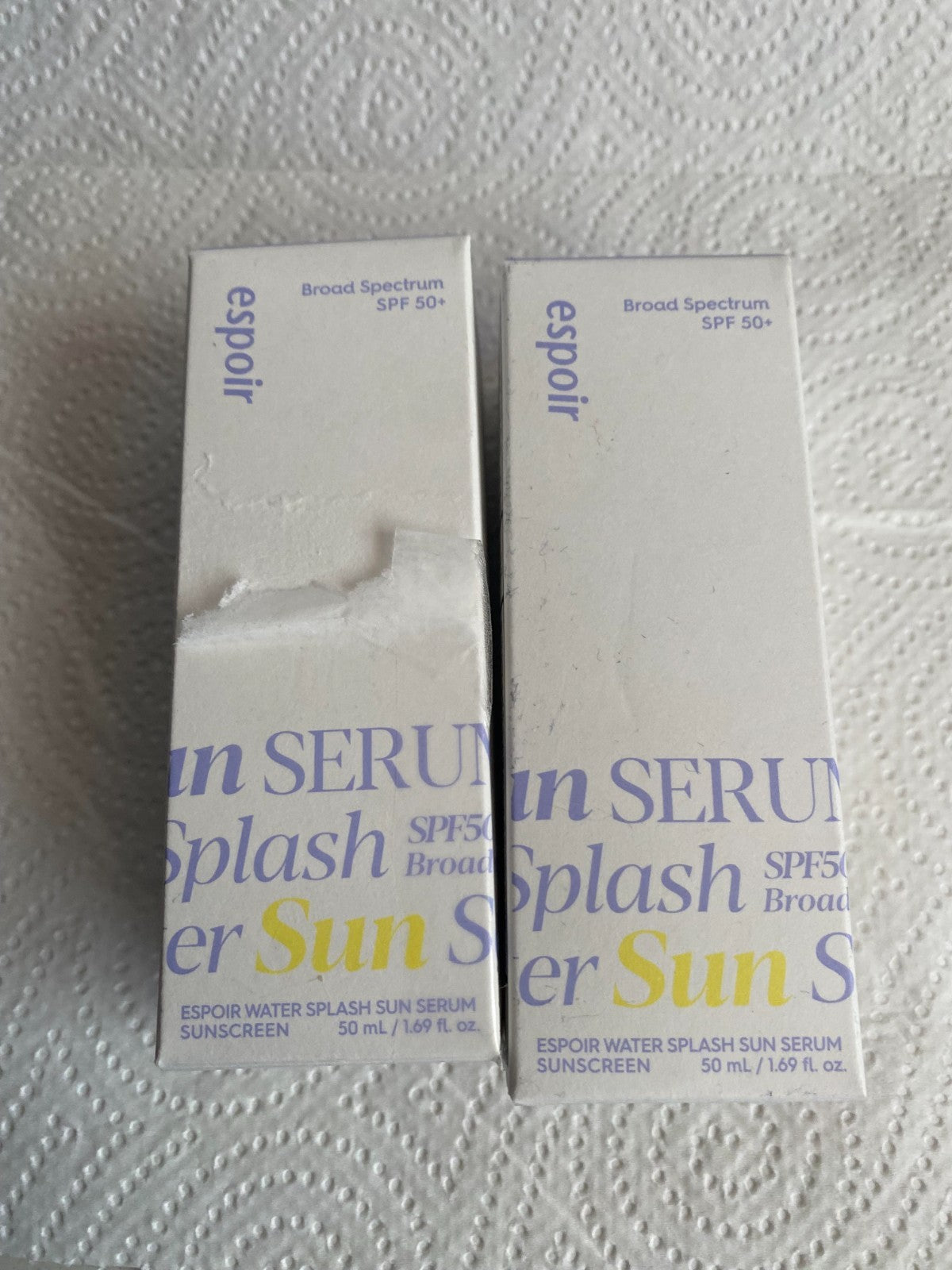 Water Splash Sun Serum SPF 50 Sunscreen - 1.69 fl oz, 2-Pack damaged box