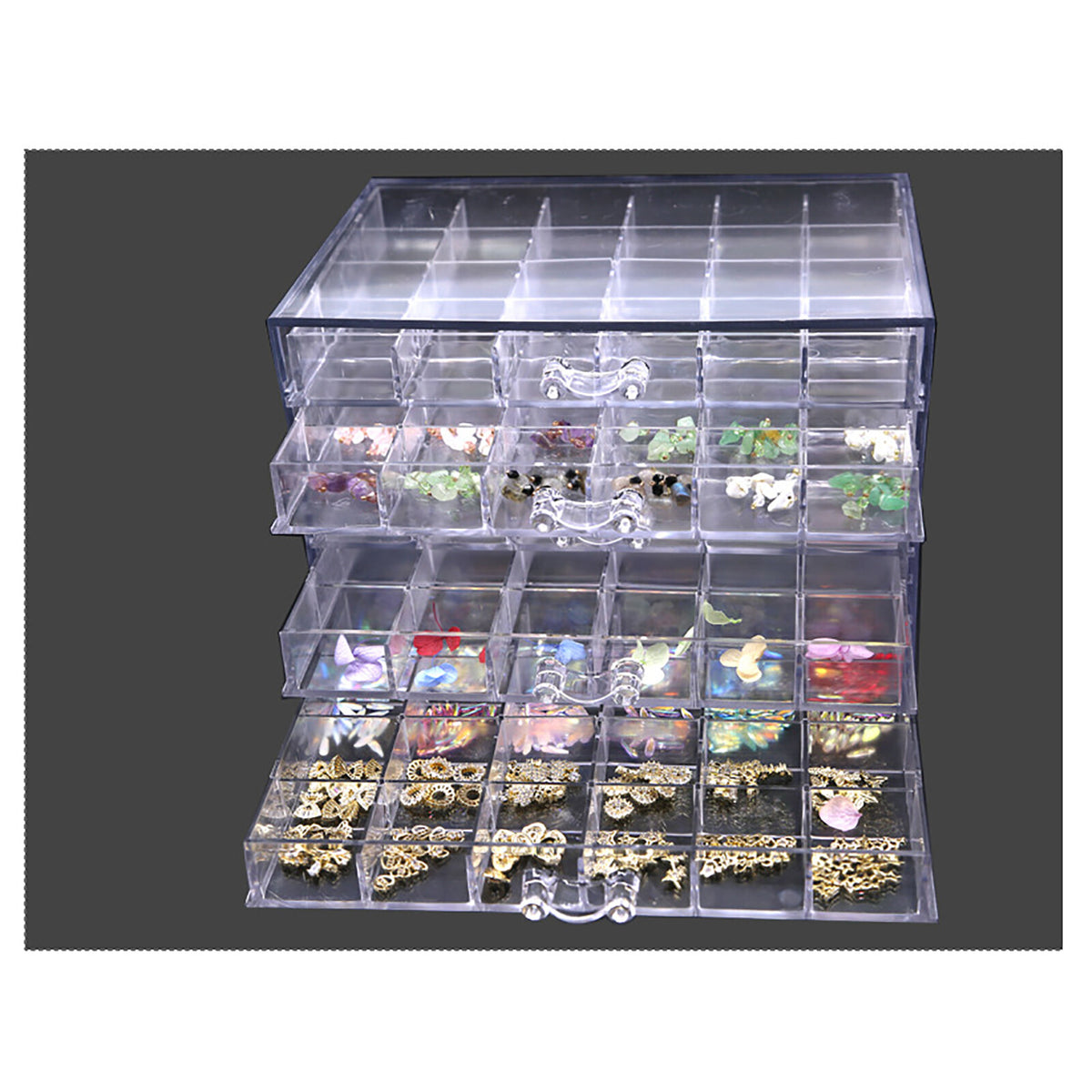 Acrylic Earring Storage Box Organizer with 5 Drawers - Jewelry Holder