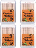 400 Pcs Cinnamon Toothpicks with 4 Storage Boxes - Fresh Breath & Oral Care