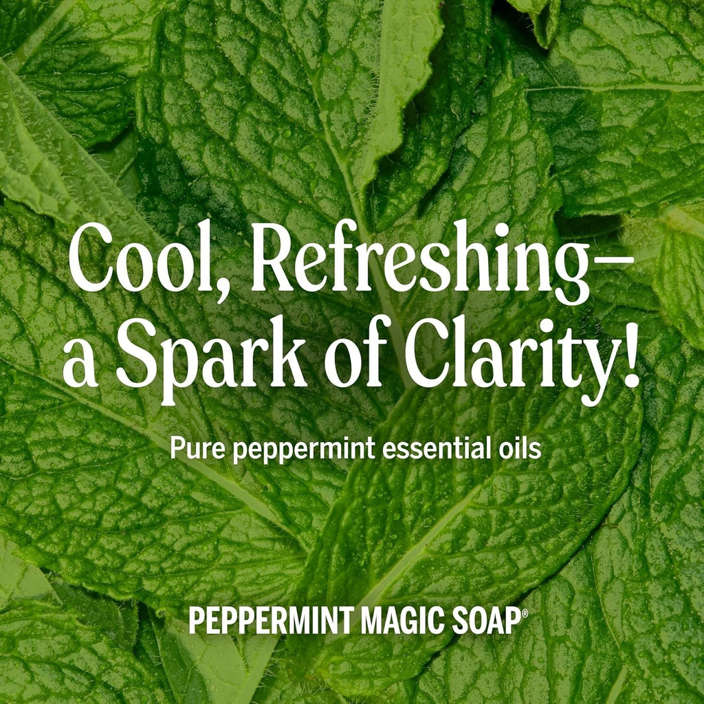 Pure Castile Liquid Soap - Peppermint, Vegan, 64 Oz - Multi-Purpose Natural Cleaner