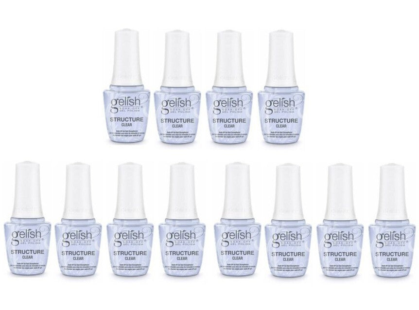 Nail Strengthener Gel - Clear Soak-Off Structure Gel for Damaged Nails - 0.5 fl oz, Pack of 12