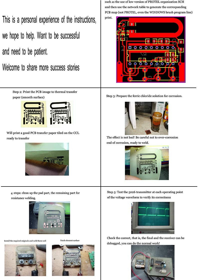 Thermal Transfer Paper 10 Sheets A4 for PCB Printed Circuit Boards