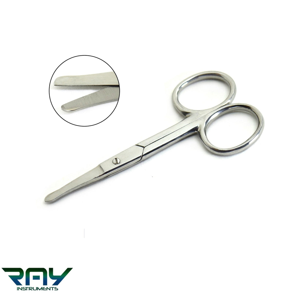 Nose Ear Facial Hair Remover Scissors - Stainless Steel Grooming Shears, Baby Safe Tip