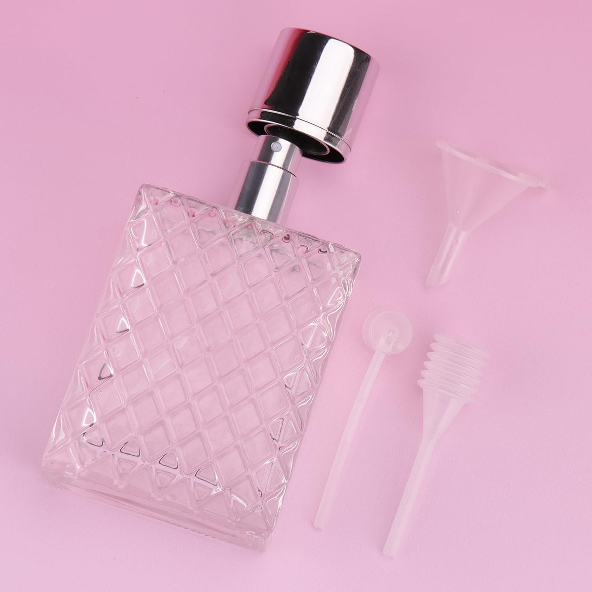 100ml Refillable Glass Perfume Bottle with Atomizer Spray Pump - Empty Cologne Container