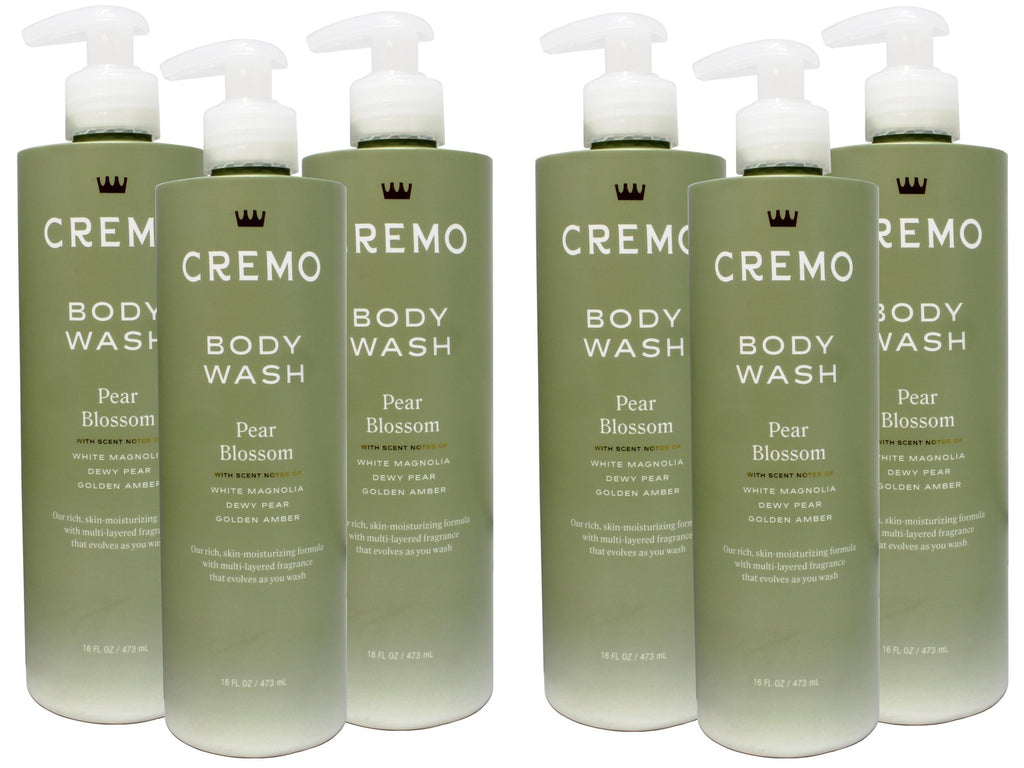 Moisturizing Body Wash for Women - Pear Blossom Scent, 16 FL OZ (6 Pack)
