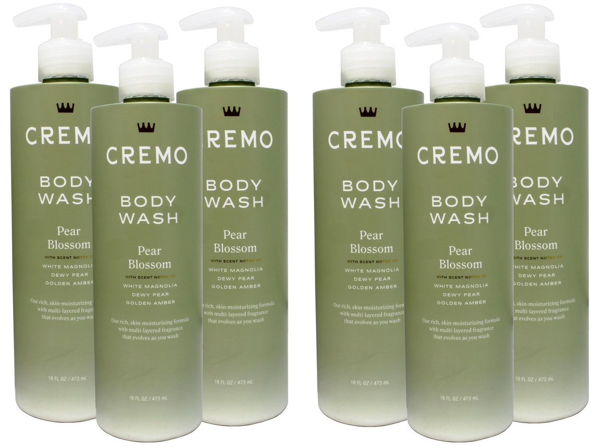 Moisturizing Body Wash for Women - Pear Blossom Scent, 16 FL OZ (6 Pack)