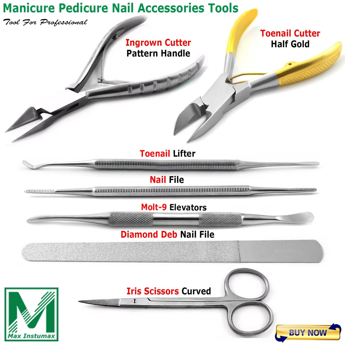 Ingrown Nail Surgery Kit - Toenail Clipper, Nail Lifter & Tools for Fungal Removal