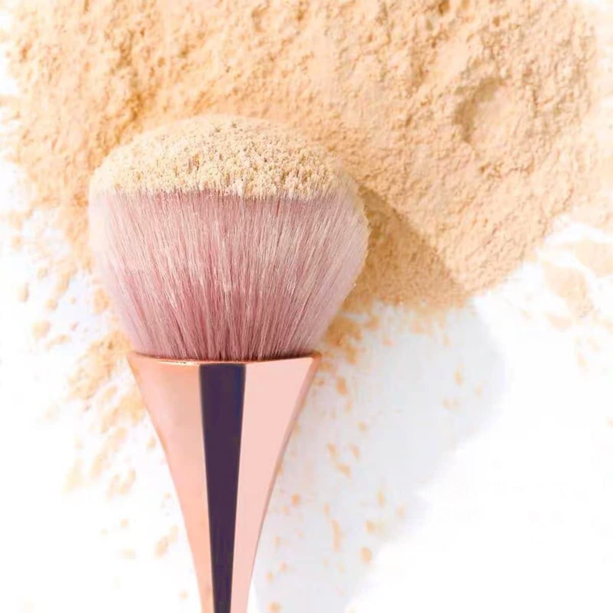 3Pcs Nail Dust Brush Set for Nail Art Cleaning and Makeup Powder Blush Brush