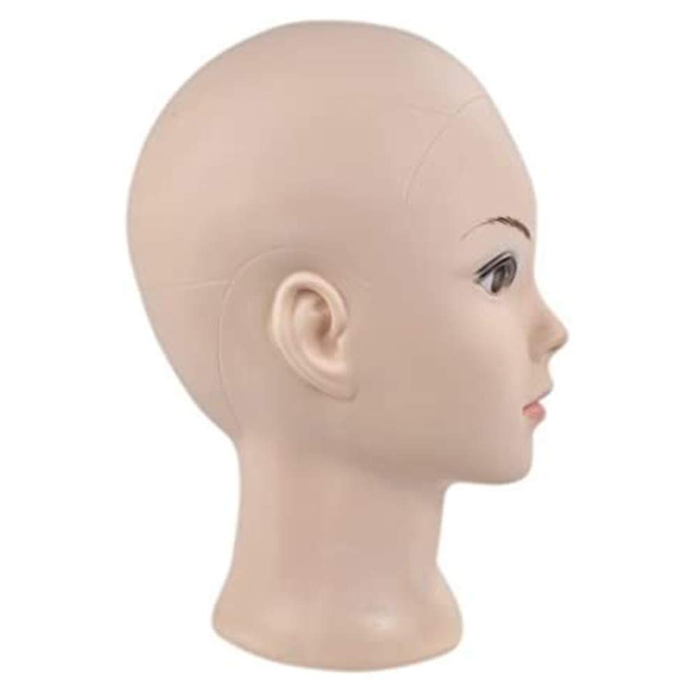 11-Inch Bald Mannequin Head for Wigs and Hats with Clamp Holder