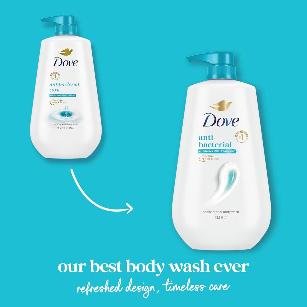 Antibacterial Sulfate-Free Body Wash for All Skin Types – 30.6 oz Pump
