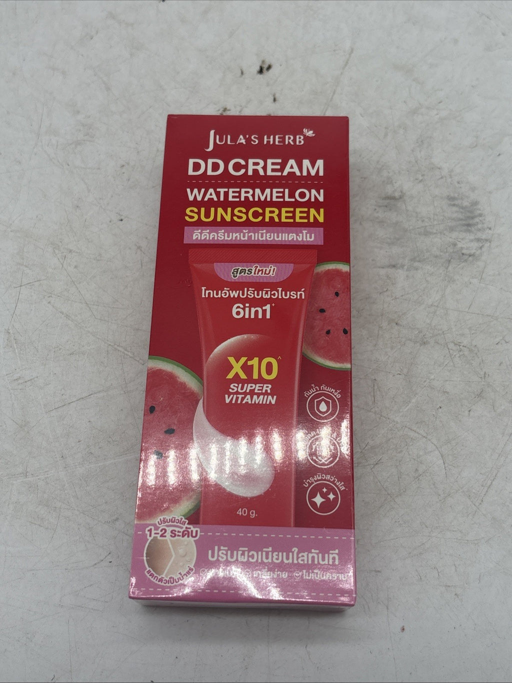 Watermelon Sunscreen SPF50 PA+++ 40g - Water-Based Sunblock for Face & Body