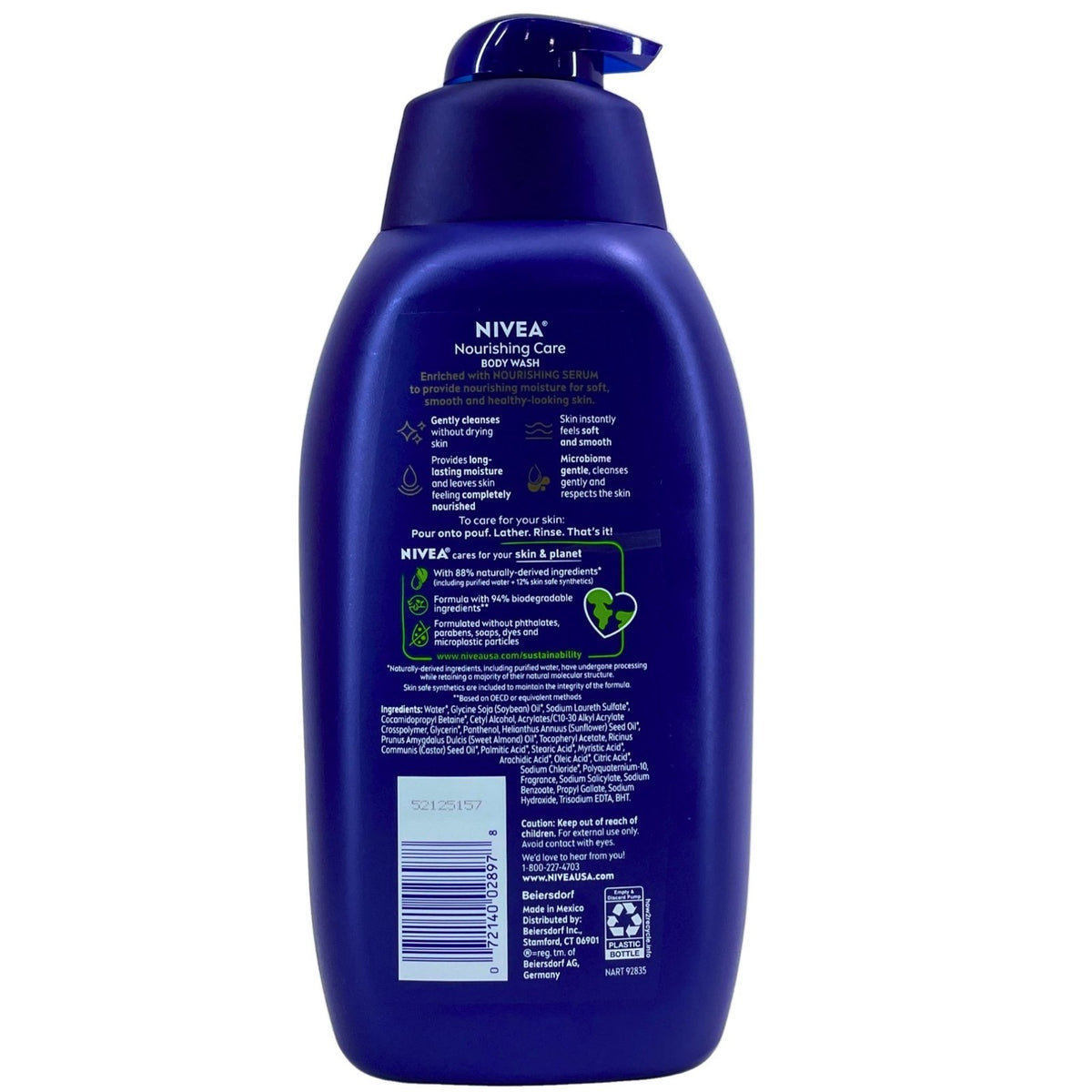 Nivea Nourishing Body Wash 30 Oz - 3 Pack Gentle Moisturizing Shower Gel