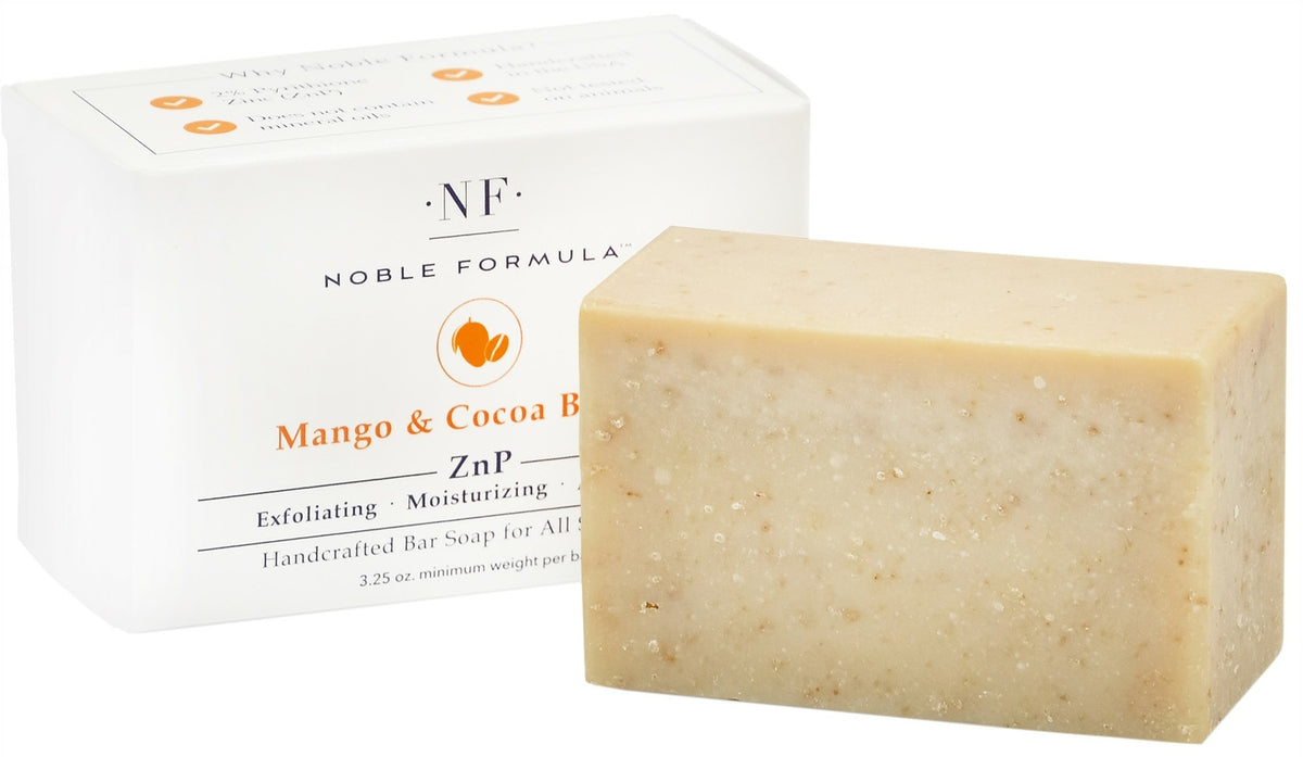Antifungal Zinc Bar Soap with Mango & Cocoa Butters for Sensitive Skin - 3.25 oz