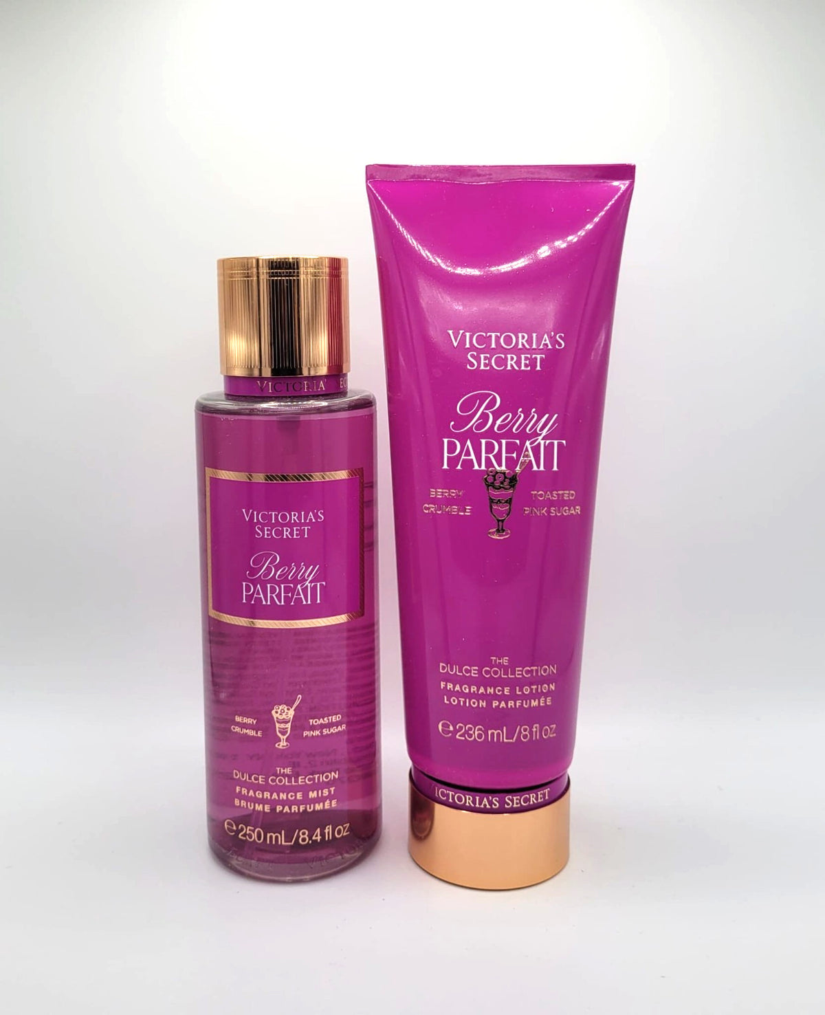 Victoria's Secret Berry Parfait Body Mist & Lotion Set - 2 Piece Gift Set
