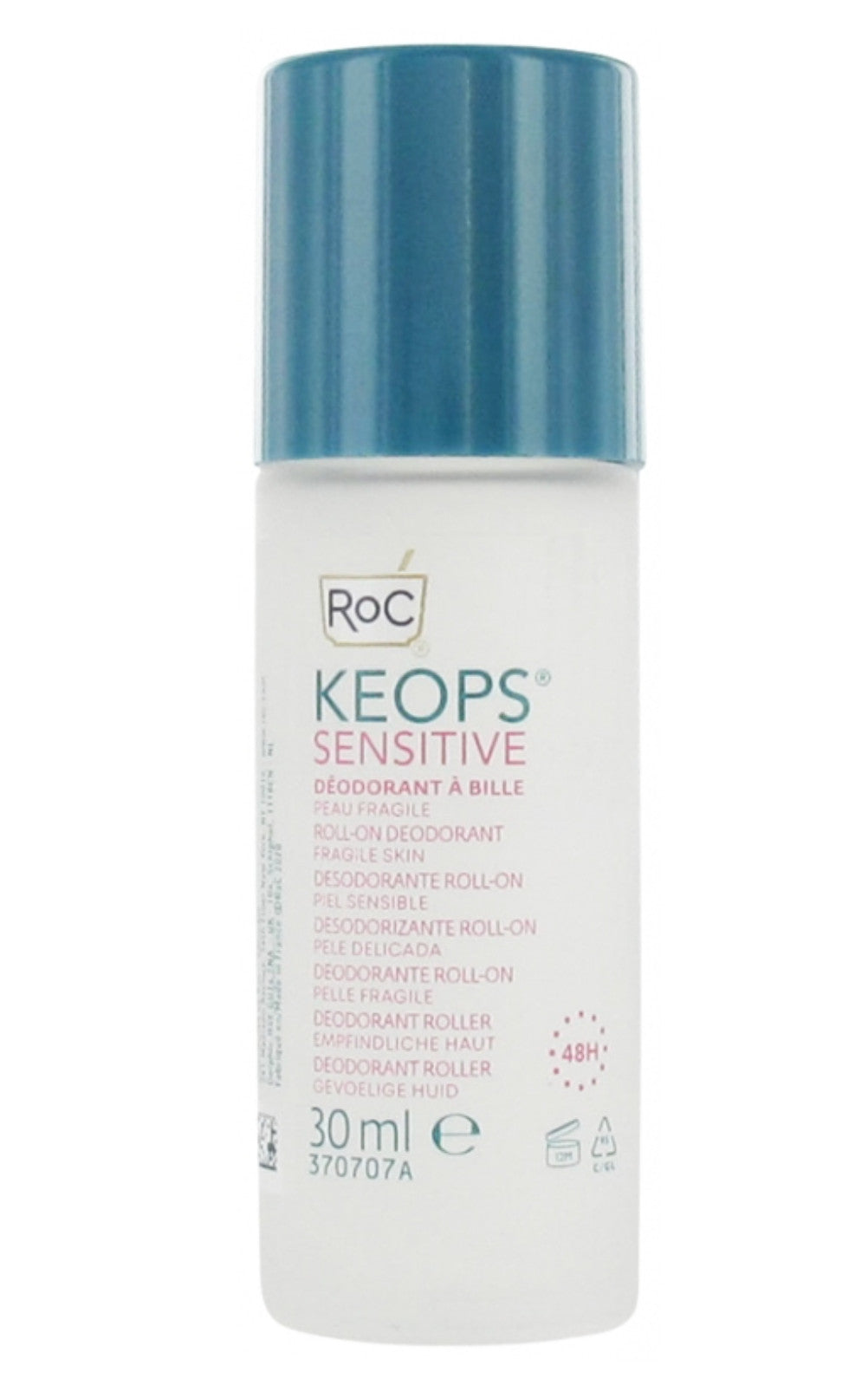 RoC Keops Sensitive Roll-On Deodorant 2x30ml Fragrance-Free, Alcohol-Free