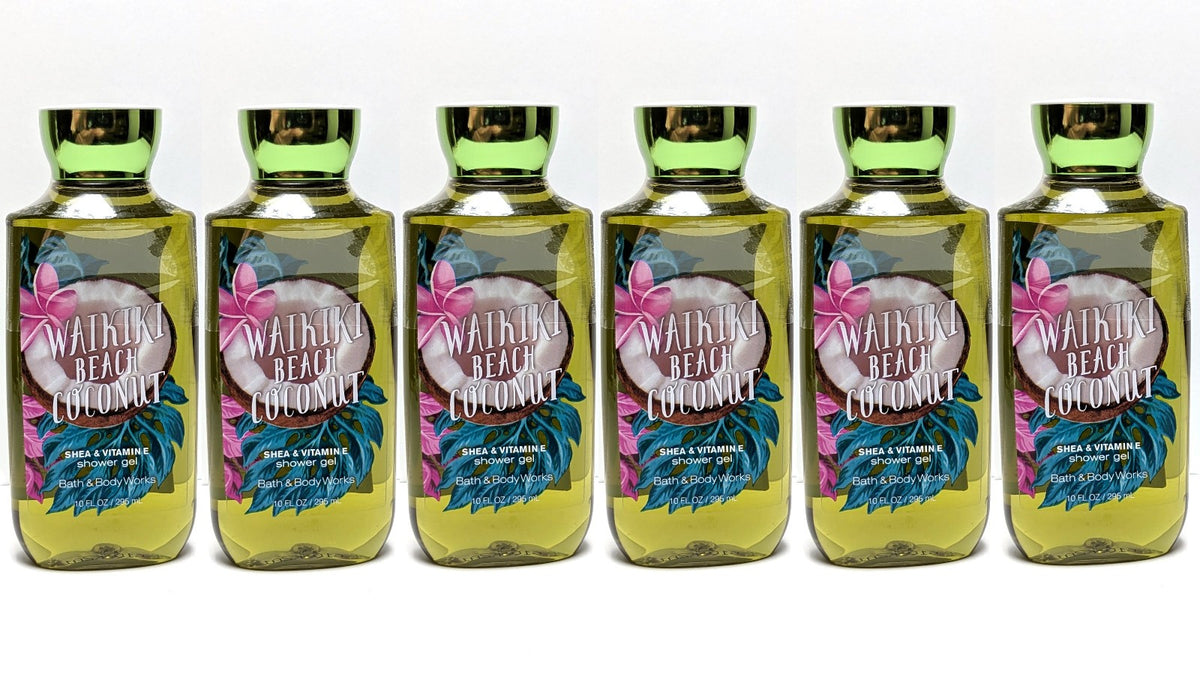 Bath & Body Works Waikiki Beach Coconut Shower Gel - 6 Pack 10oz