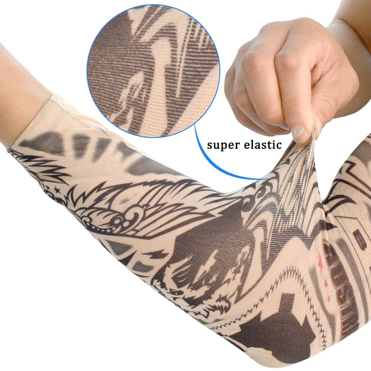 Unbranded 20 Pcs Tattoo Arm Sleeves – Unisex Sun Protection & Real-Look Designs