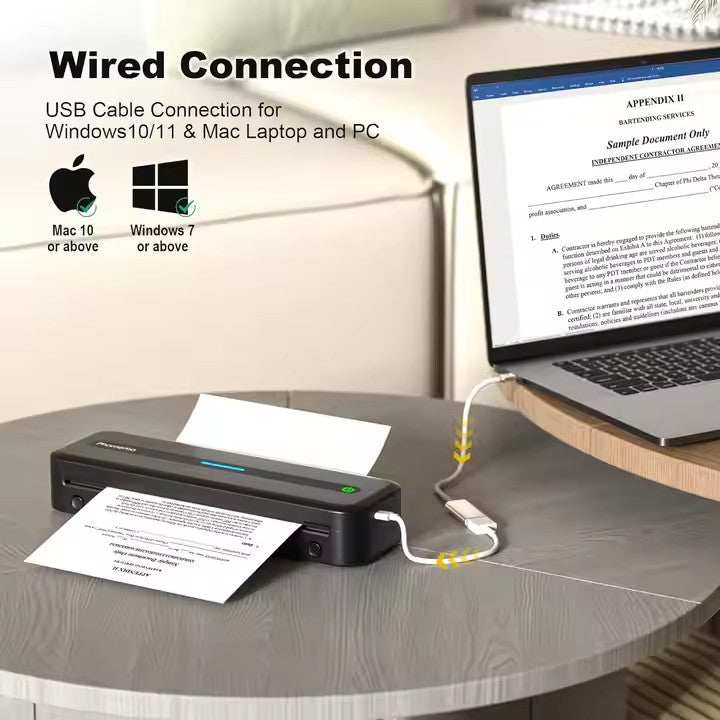 Wireless Tattoo Stencil Printer with Bluetooth & 10 Transfer Papers