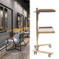Foldable Salon Trolley Cart with Gold Finish for Studios & Tattoo Shops