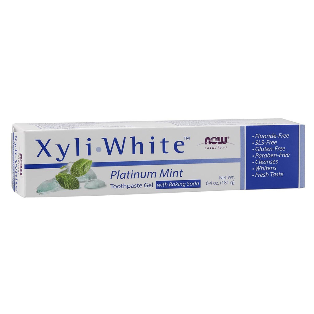 Natural Whitening Toothpaste Gel with Baking Soda & Xylitol - Mint Flavor, 6.4 oz, Pack of 2