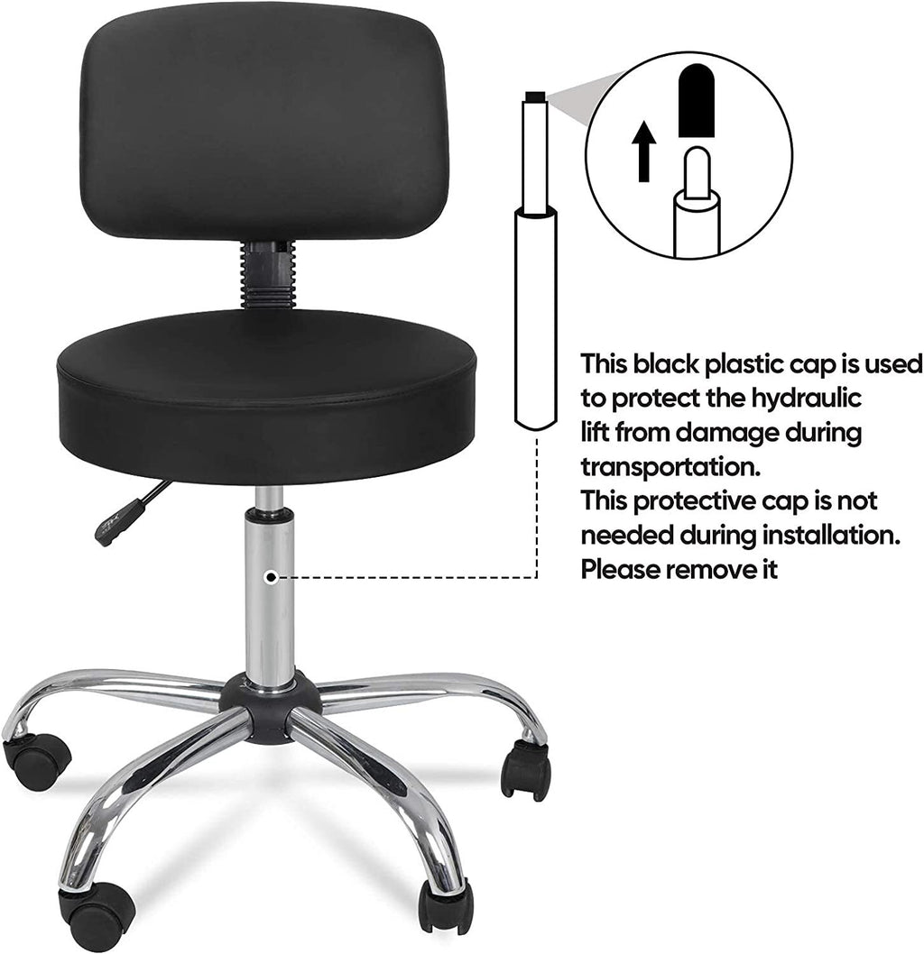 Adjustable Rolling Stool with Wheels for Salon Spa Drafting Art Studio