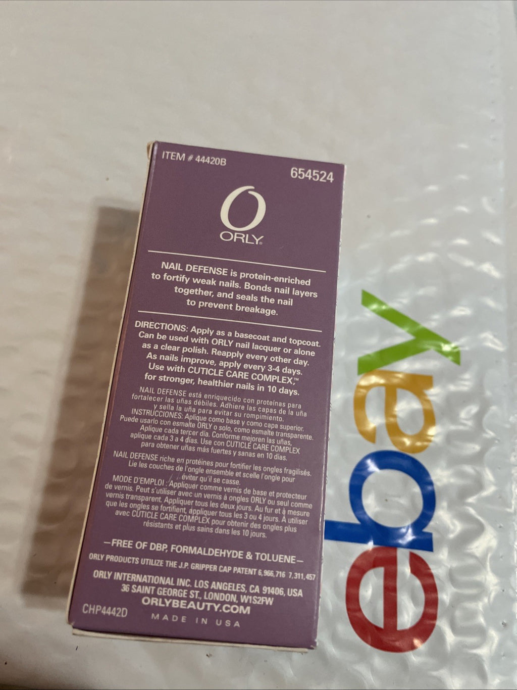 Orly Nail Defense Strengthening Protein Treatment 0.6 oz Full Size