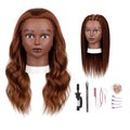 16-Inch Human Hair Mannequin Head for Hairstyling & Training