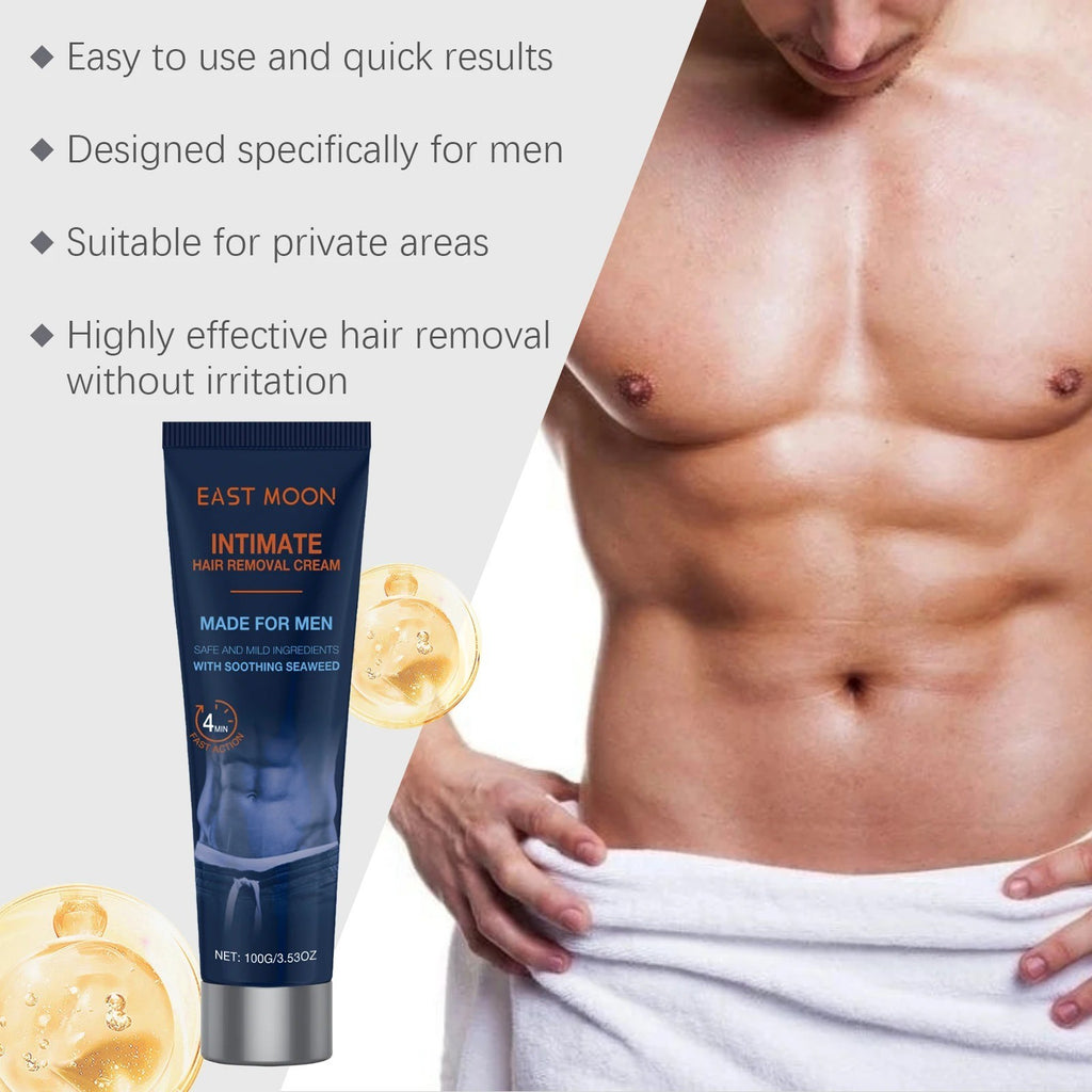 Men's Intimate Hair Removal Cream 100g for Sensitive Skin